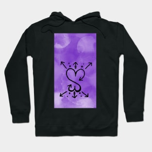 Negative Energy leaves my heart symbol Tattoo Hoodie